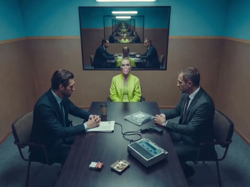 Two detectives question a suspect, short-film style